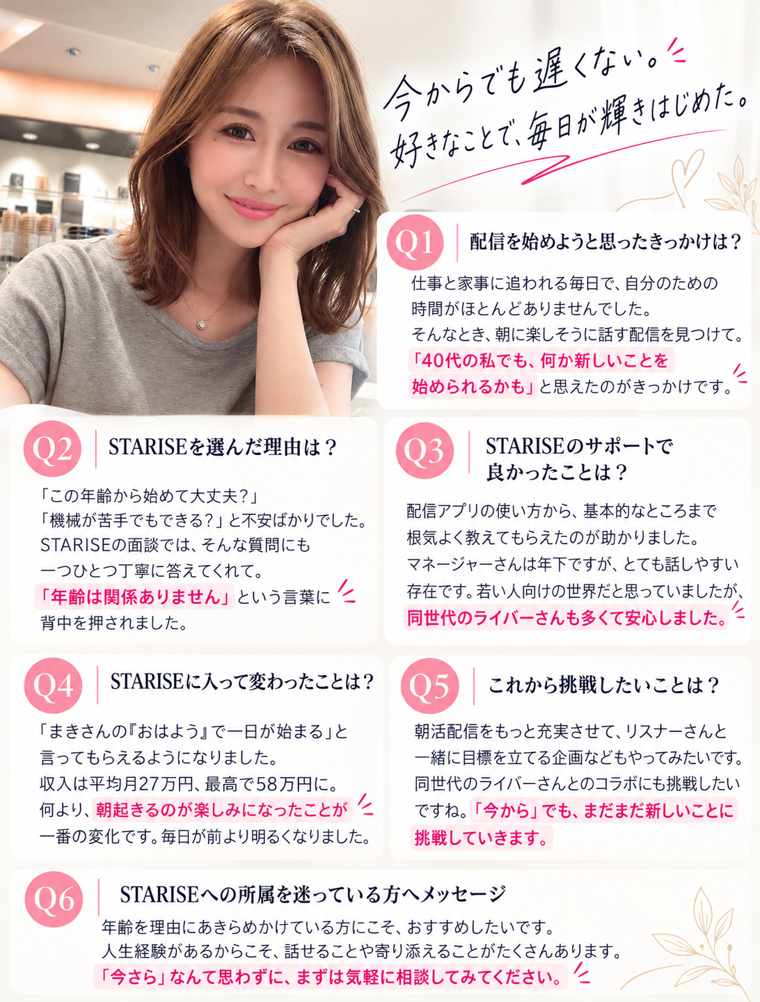 所属ライバーMAKIのインタビュー(Q1〜Q6)